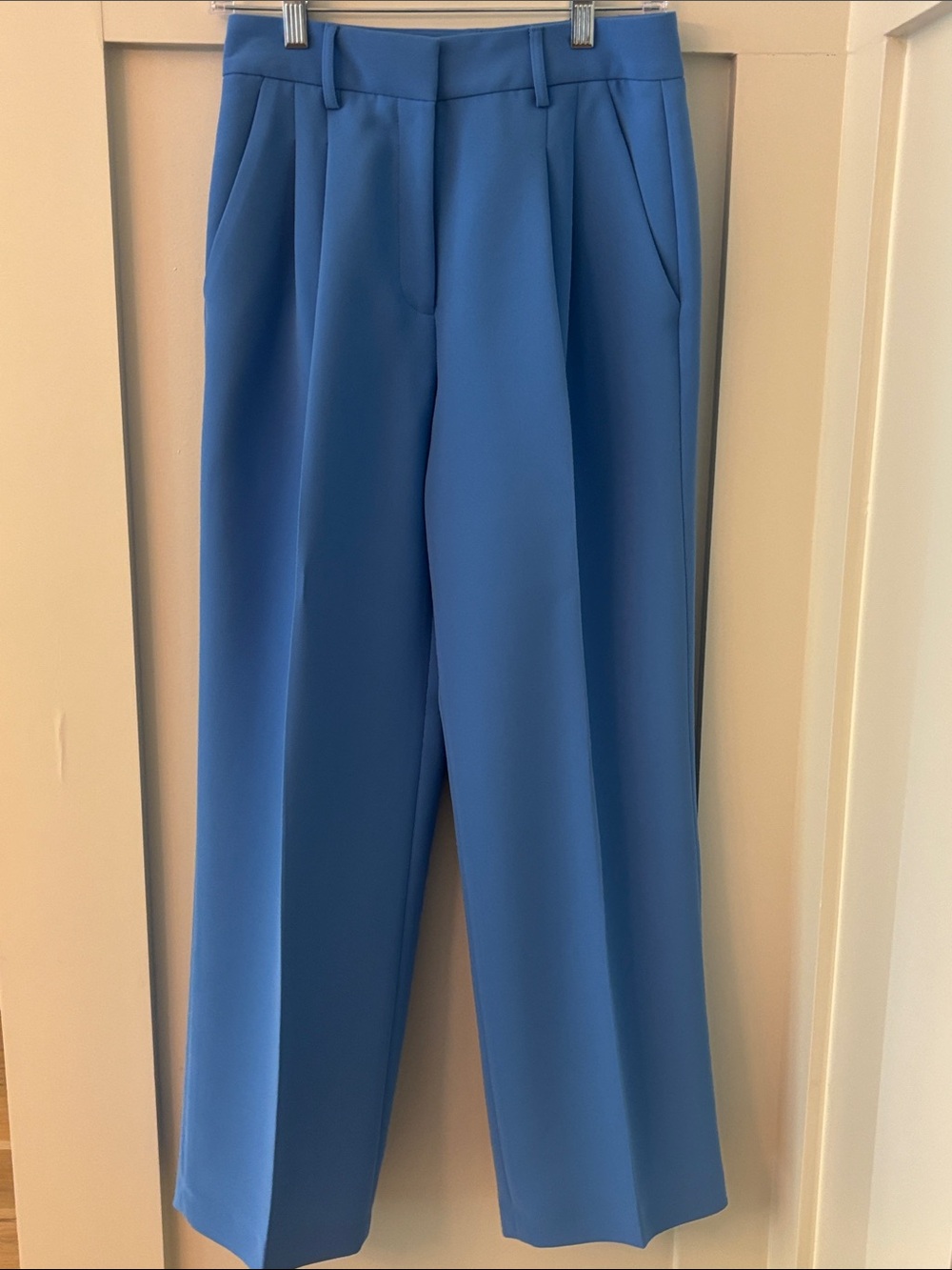 Gianni Bini Pink Hartley Crepe Pleated Straight Wide Leg Pant